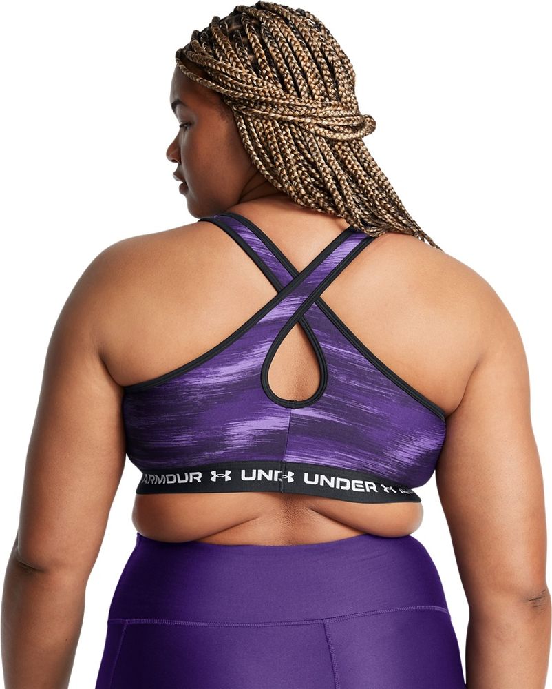 UnderArmourDamenSport-BHCrossbackMidPrintPurple500-1X