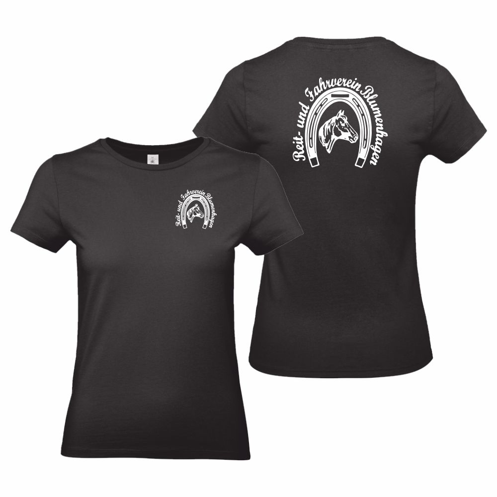 Reit-FahrvereinBlumenhagenDamenT-ShirtLady02042Schwarz-L