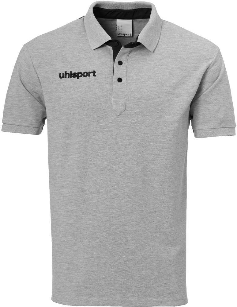UhlsportKinderEssentialPrimePoloShirt1002149GrauMelangeSchwarz-140