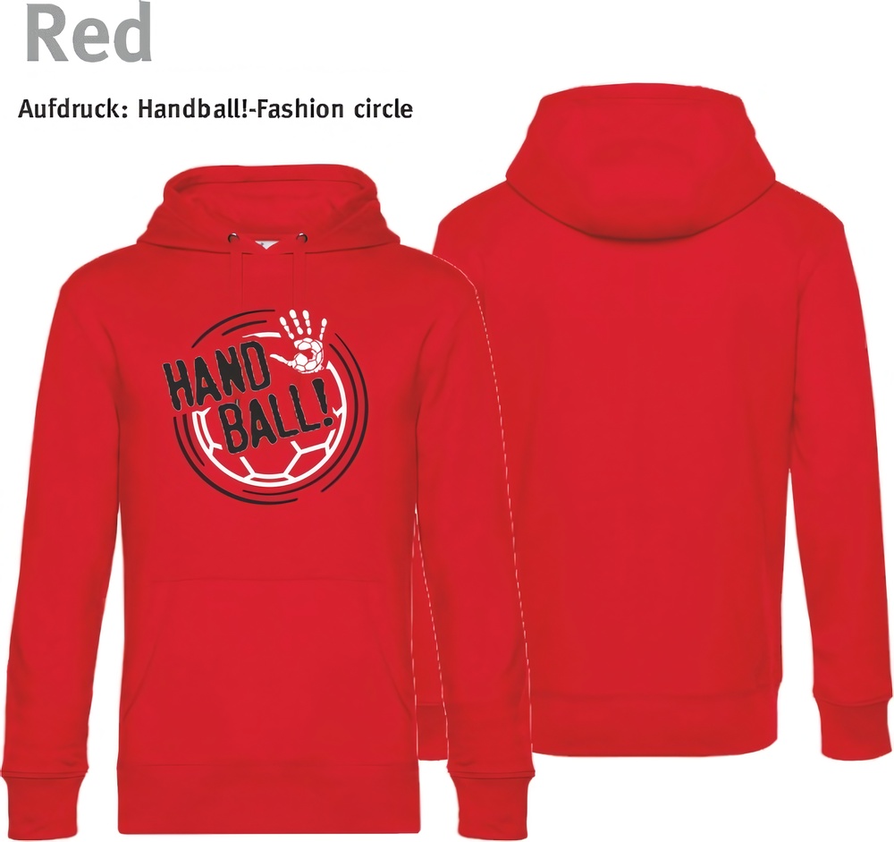 HandballFashionHoodieCircleWU02KRed-XS