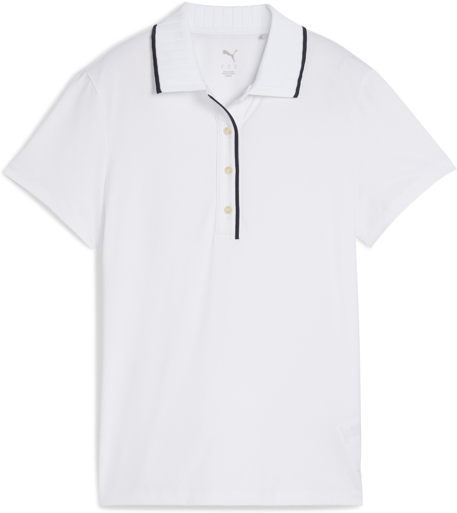 PumaDamenPoloShirtWCloudspunBridgesSSPolo629245WhiteGlow-L