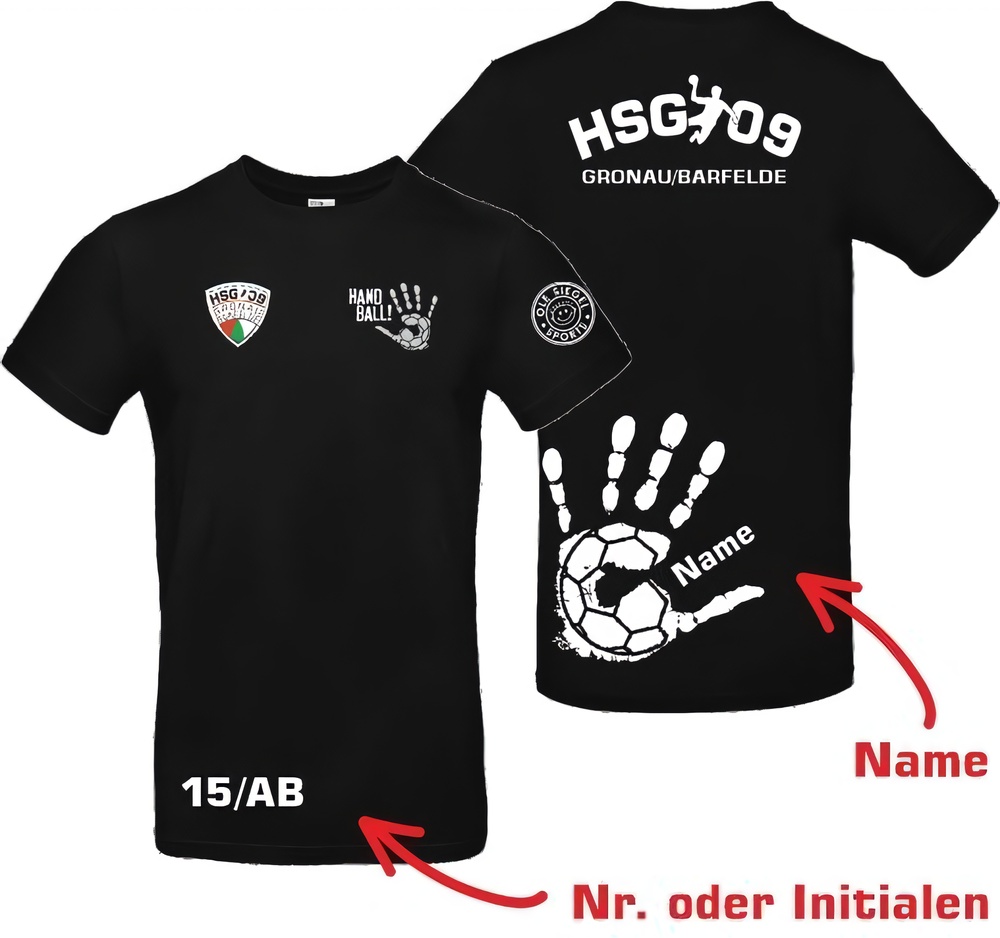 HSG09GronauBarfeldeBasicT-ShirtUnisex01942SchwarzWei-XXL