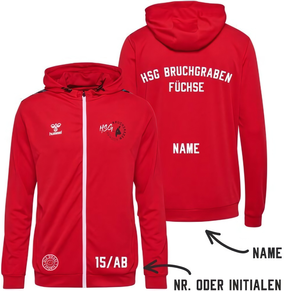 HSGBruchgrabenFchseHummelhmlAuthenticPLZipHoodieUnisex219979TrueRed-XXL