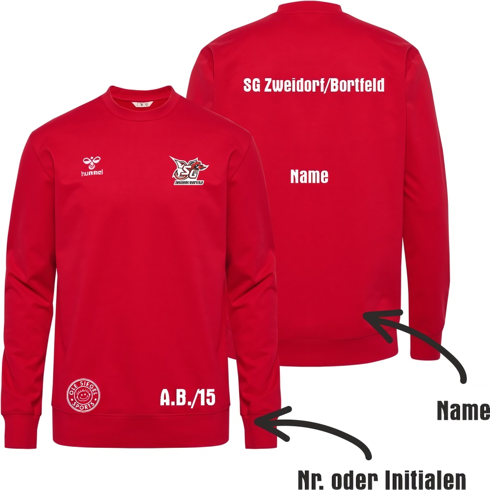 SGZweidorfBortfeldHummelhmlGO20CottonSweatshirtUnisex224835TrueRed-XXL