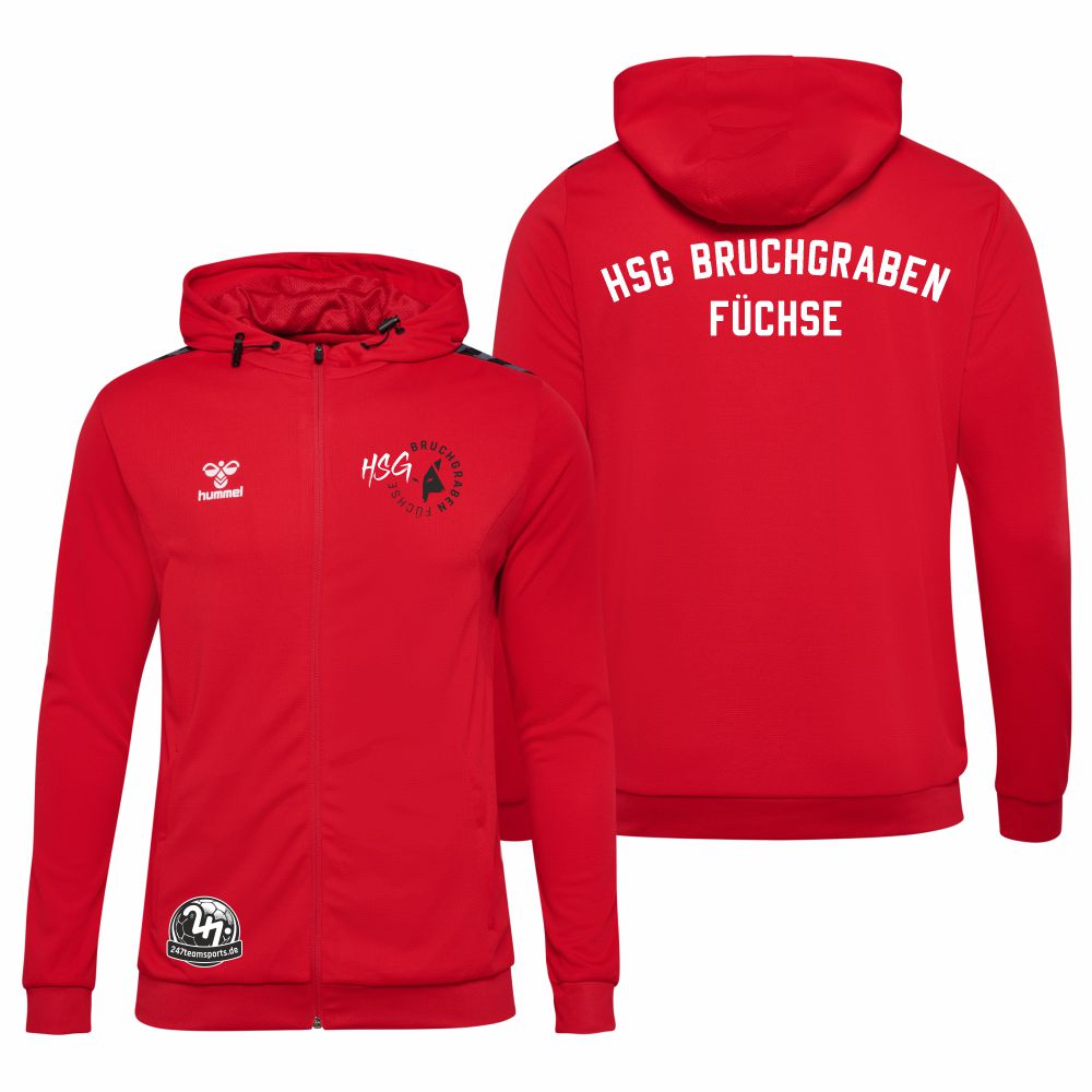 HSGBruchgrabenFchseKinderHummelhmlAuthenticPLZipHoodieKids219980TrueRed-128-ca8Jahre