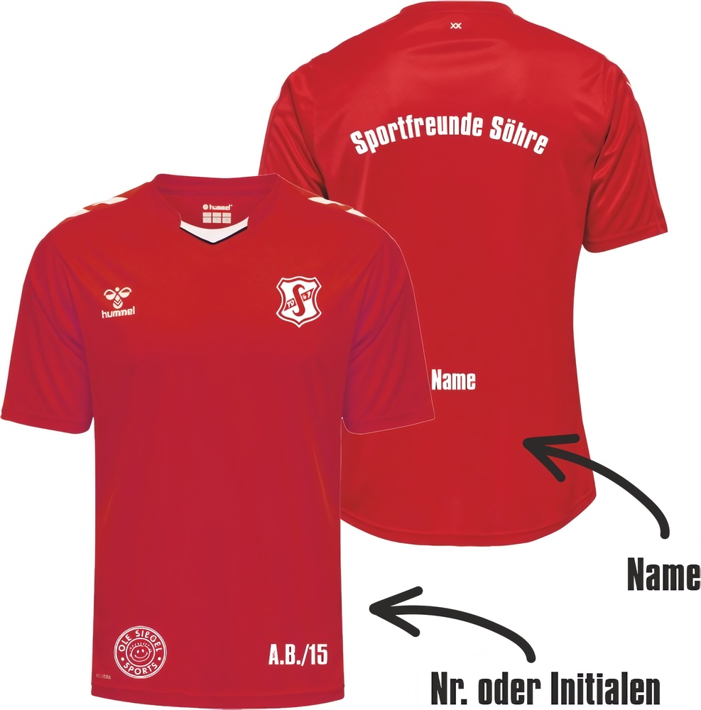 SportfreundeShreDamenHummelhmlCore20PolyJerseySSLady230828TrueRed-XXL