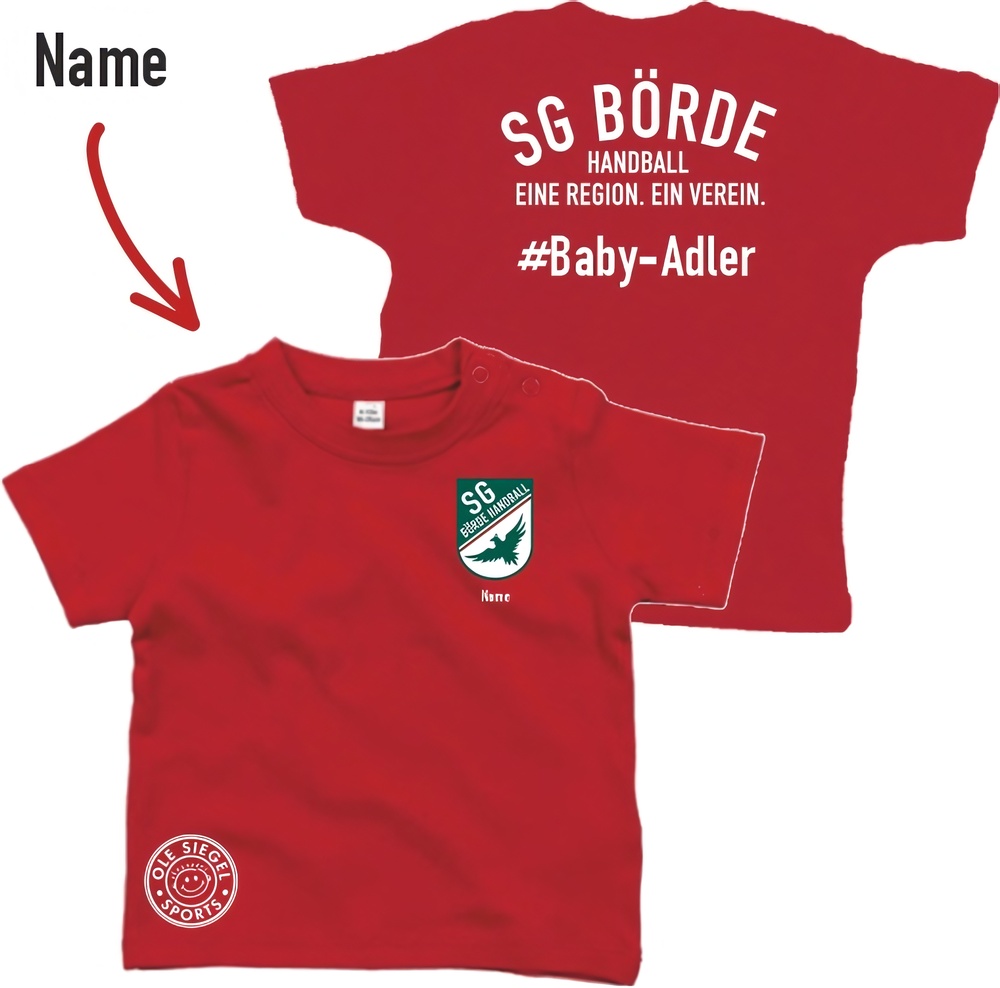 SGBrdeKinderBaby-AdlerBabyT-ShirtBZ02Red-0-3Monate