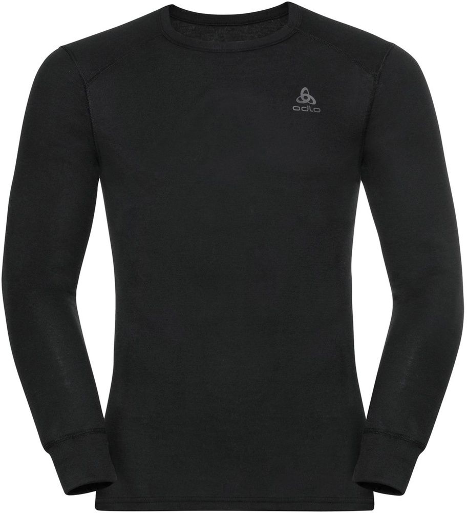 OdloBlTopCrewNeckLong-SleeveActiveWarmEco159102Black-3XL