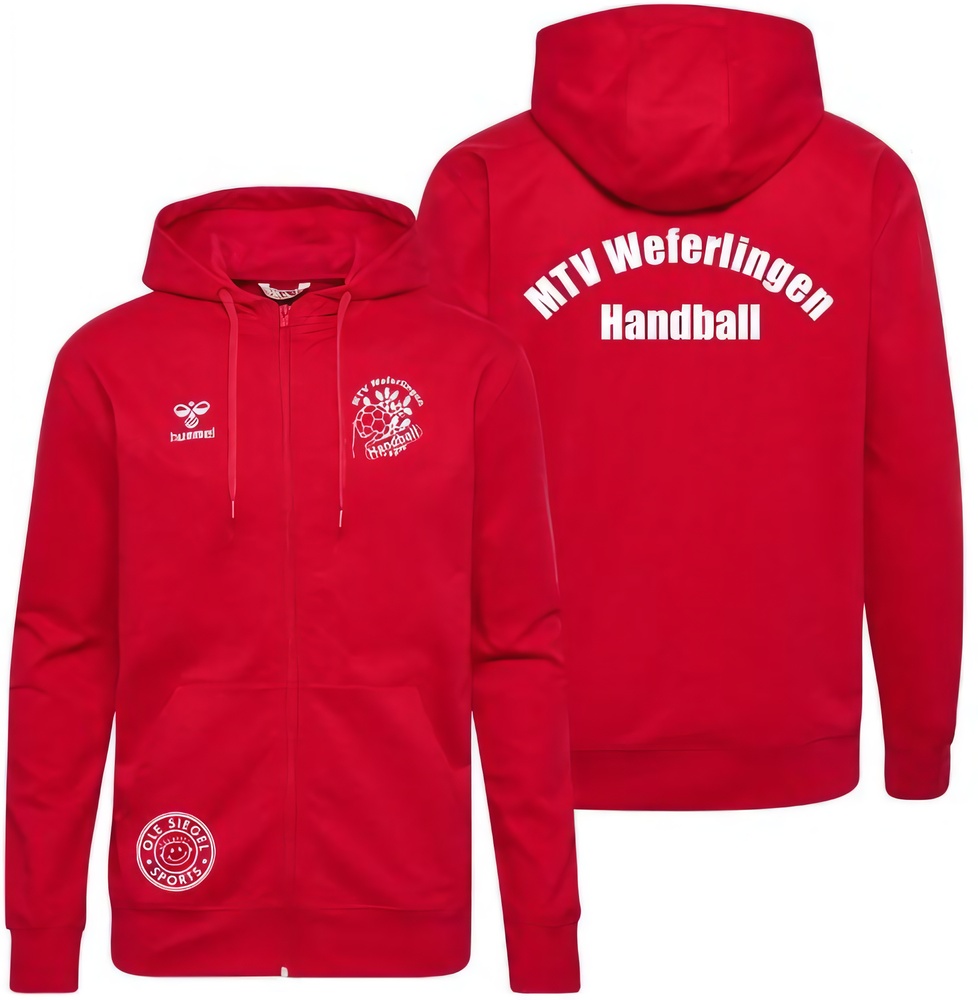 MTVWeferlingenDamenHummelhmlGO20CottonZipHoodieLady224839TrueRed-XXL