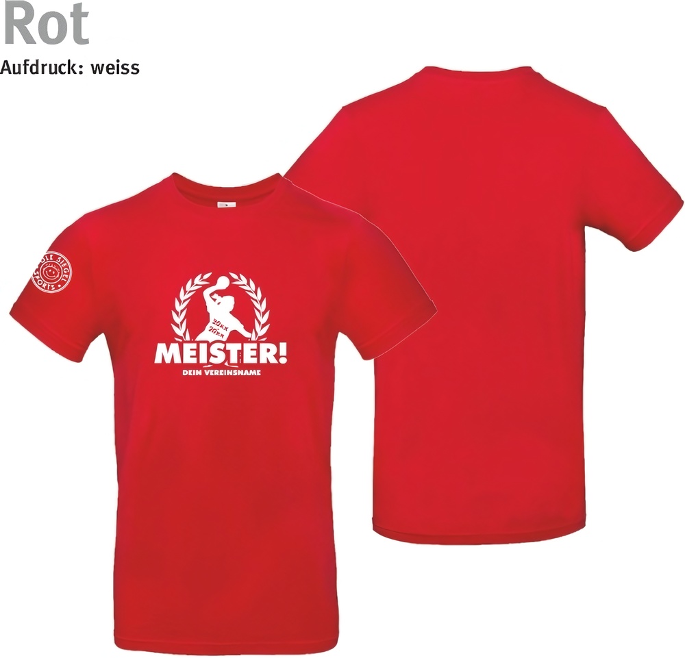 247CollectionT-ShirtMeistershirtKranzHandballLadyTU03TRed-XS