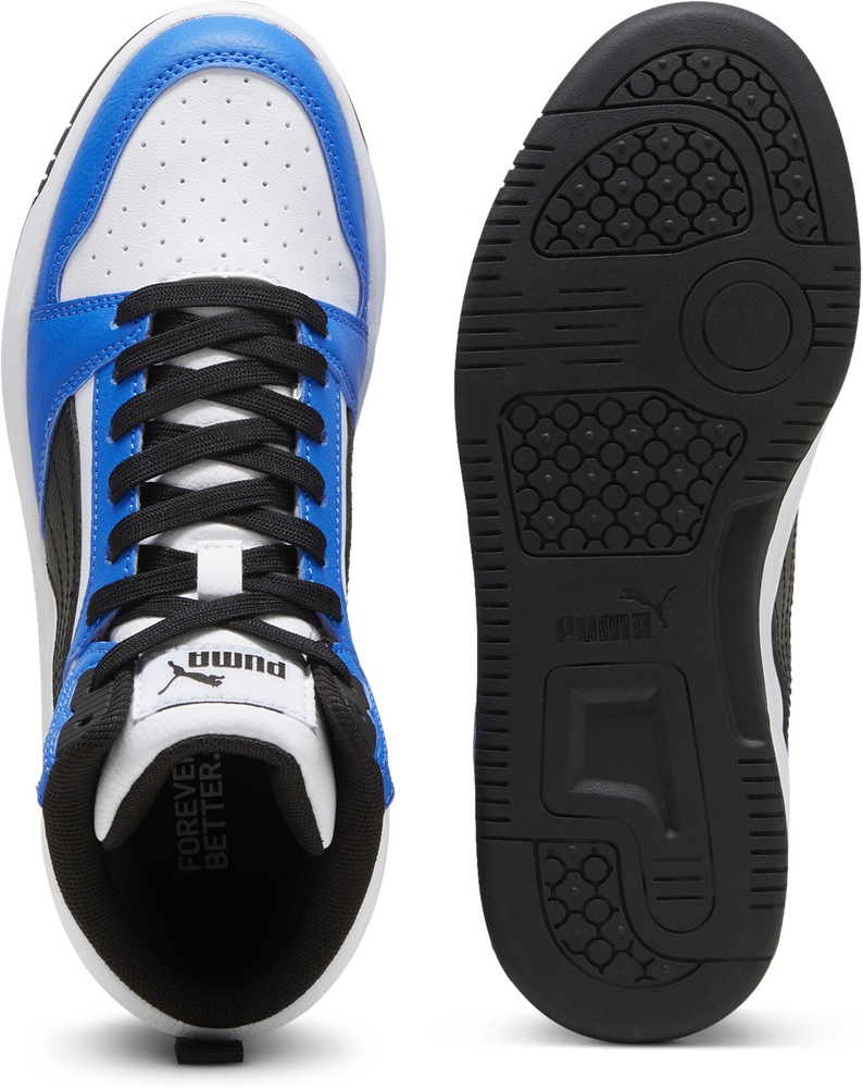 PumaKinderSchuheMidReboundV6MidJr393831PumaWhite-PumaBlack-RacingBlue-36