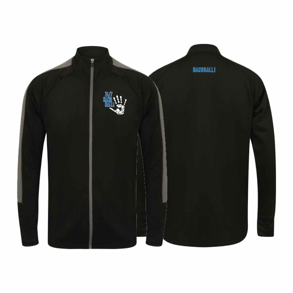 HandballCollectionTrainingsjackeLV871Black-GunmetalGrey-XS