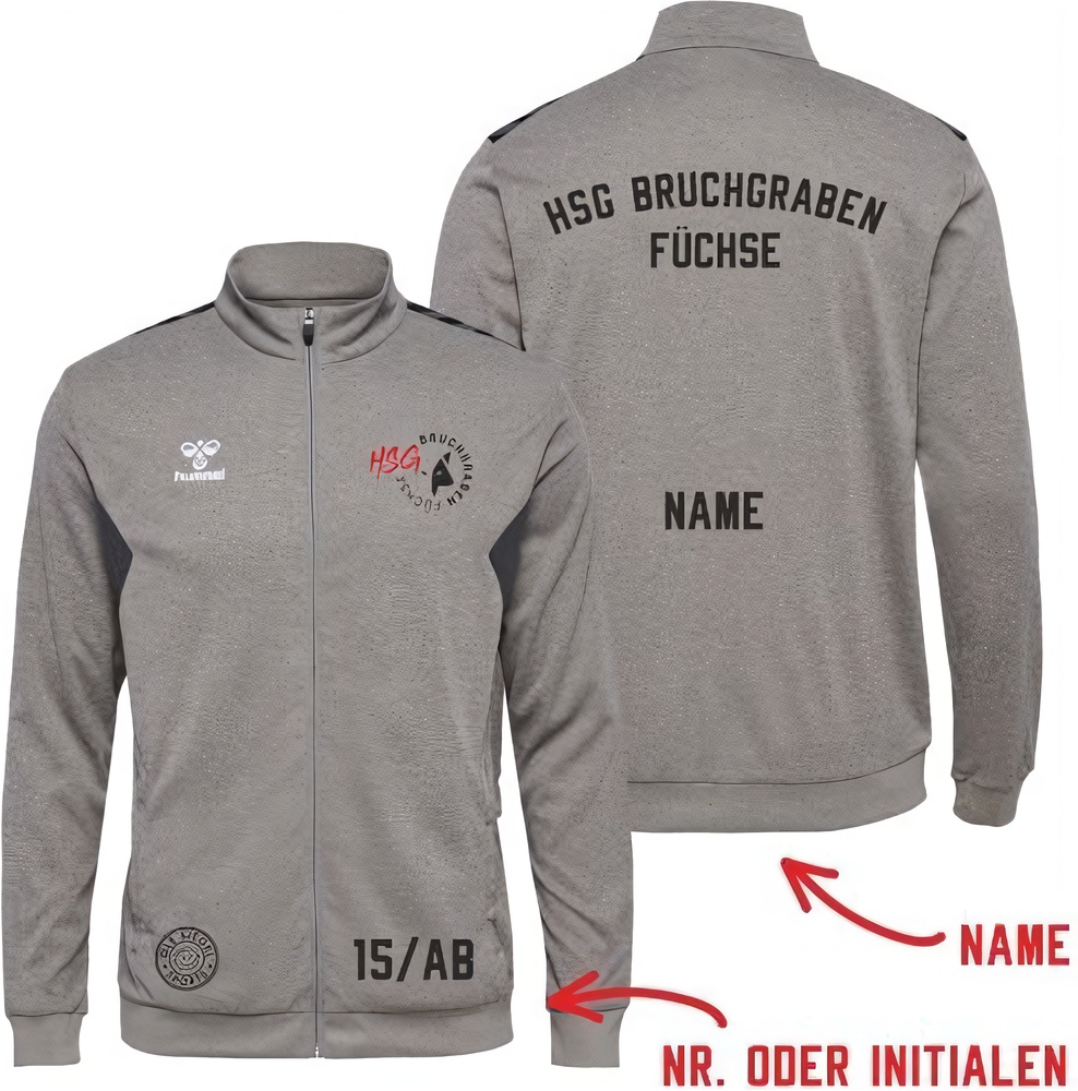 HSGBruchgrabenFchseDamenHummelhmlAuthenticPLZipJacketLady219984GreyMelange-XXL