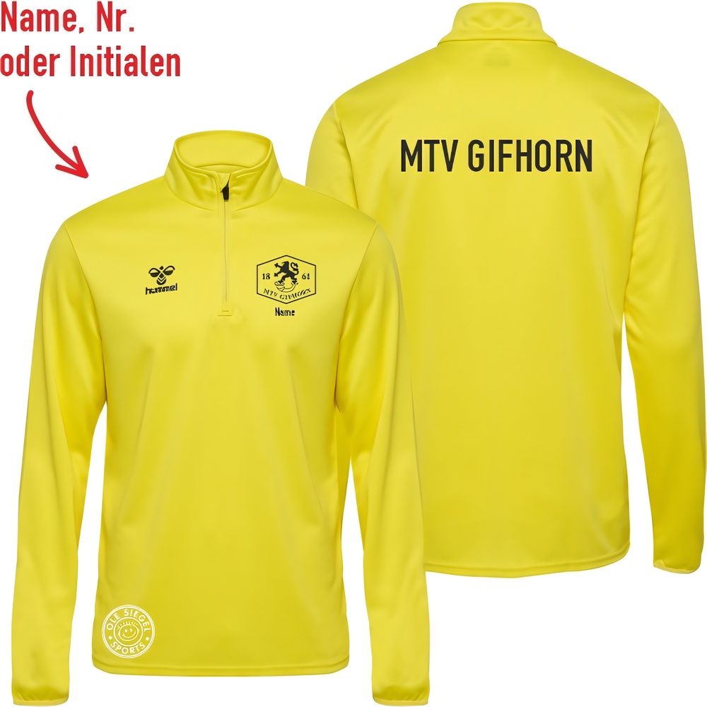 MTVGifhornHummelhmlESSENTIALPolyHalfZipSweatUnisex224545BlazingYellow-XXL