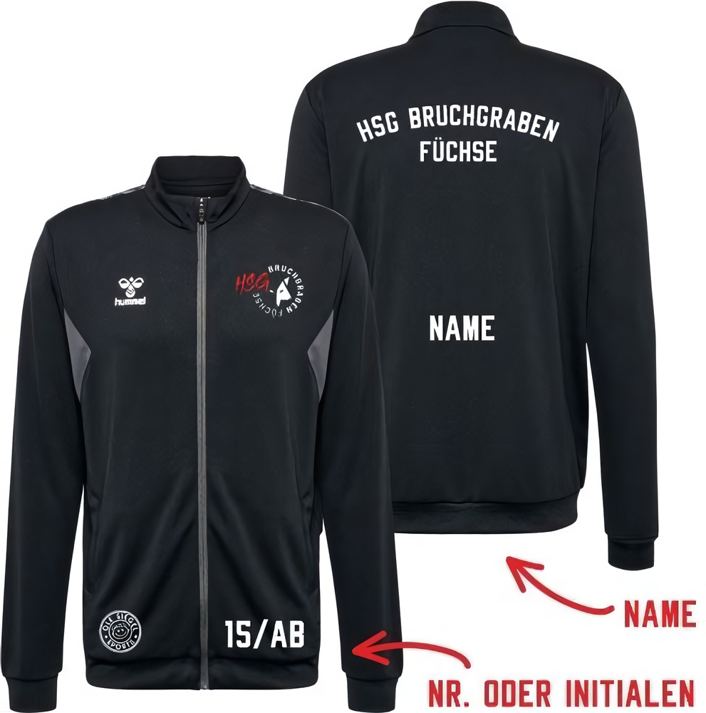 HSGBruchgrabenFchseDamenHummelhmlAuthenticPLZipJacketLady219984Black-XXL
