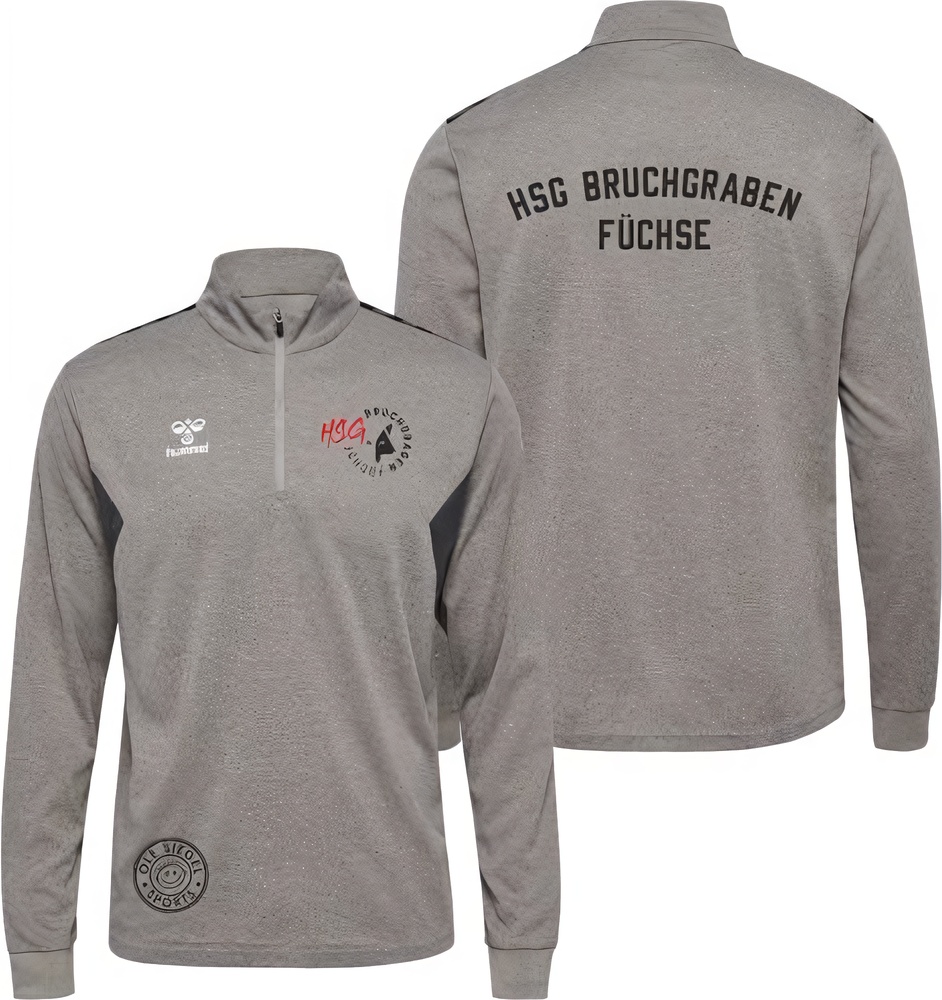 HSGBruchgrabenFchseHummelhmlAuthenticPLHalfZipSweatUnisex219973GreyMelange-XXL