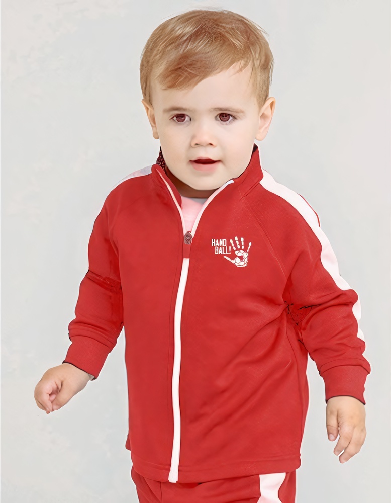 HandballCollectionKinderTrainingsjackeLW820Red-White-0-6Monate