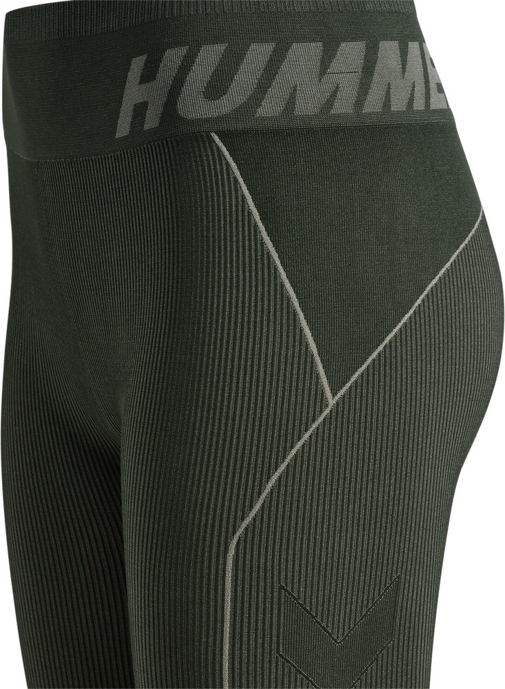 HummelDamenTightsLegginsHmlteChristelSeamlessMwTightsClimbingIvySeagrassMelange-L