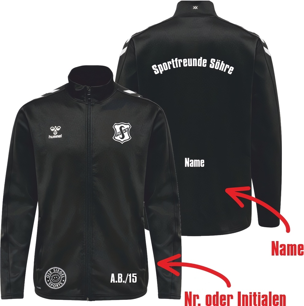 SportfreundeShreKinderHummelhmlCore20PolyTrackZipJacketKids230860Black-116-ca6Jahre