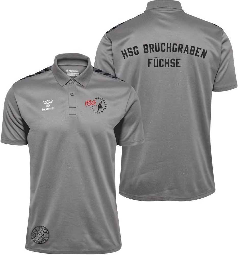 HSGBruchgrabenFchseHummelhmlAuthenticPLFunctionalPoloUnisex219991GreyMelange-XXL