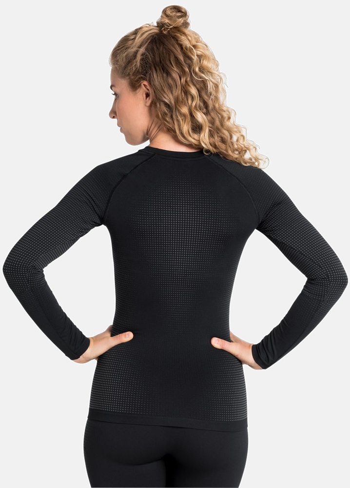 OdloDamenBlTopCrewNeckLong-SleevePerformanceWarmEco196191Black-NewOdloGraphiteGrey-L
