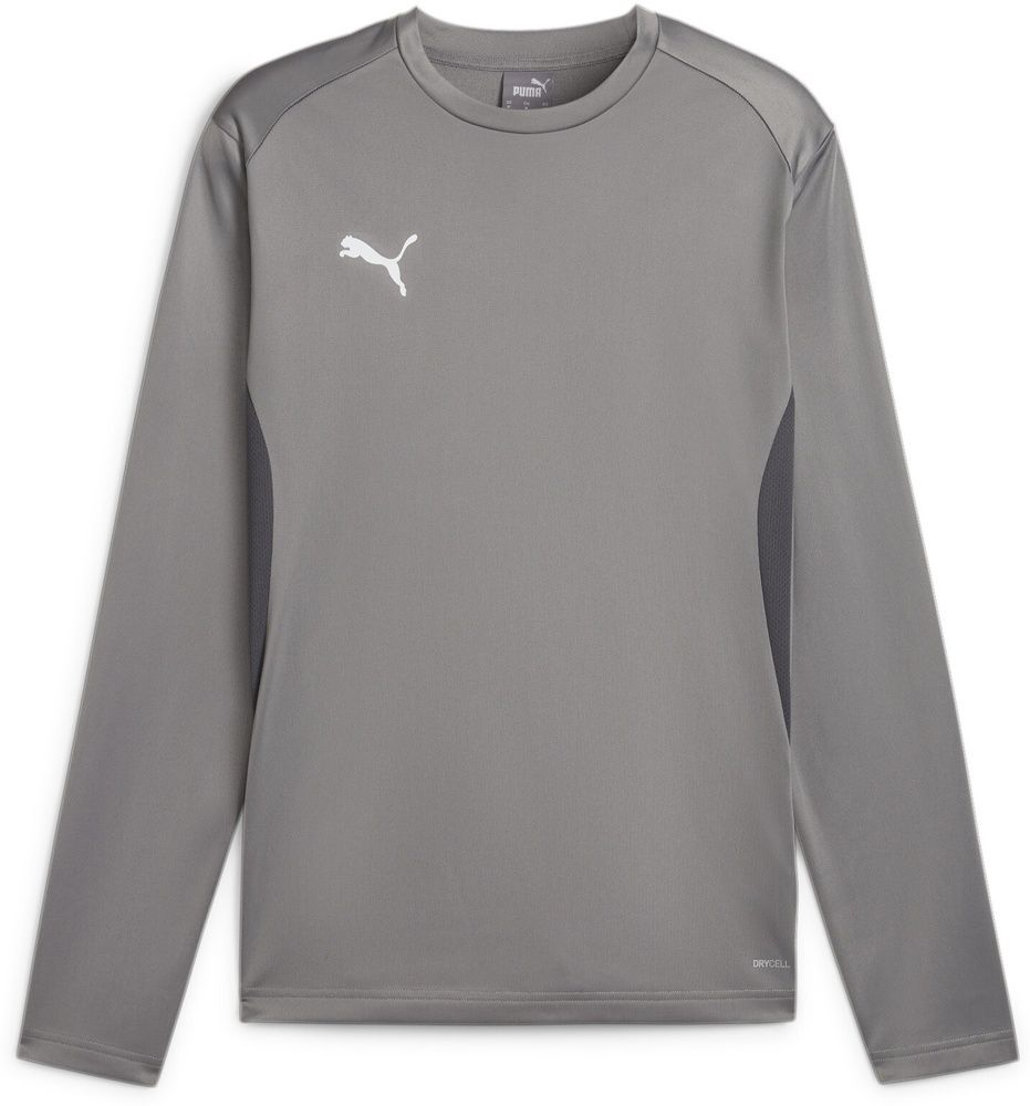 PumaCrewSweatshirtTeamGoalTrainingSweat658649CastIron-PumaWhite-ShadowGray-S