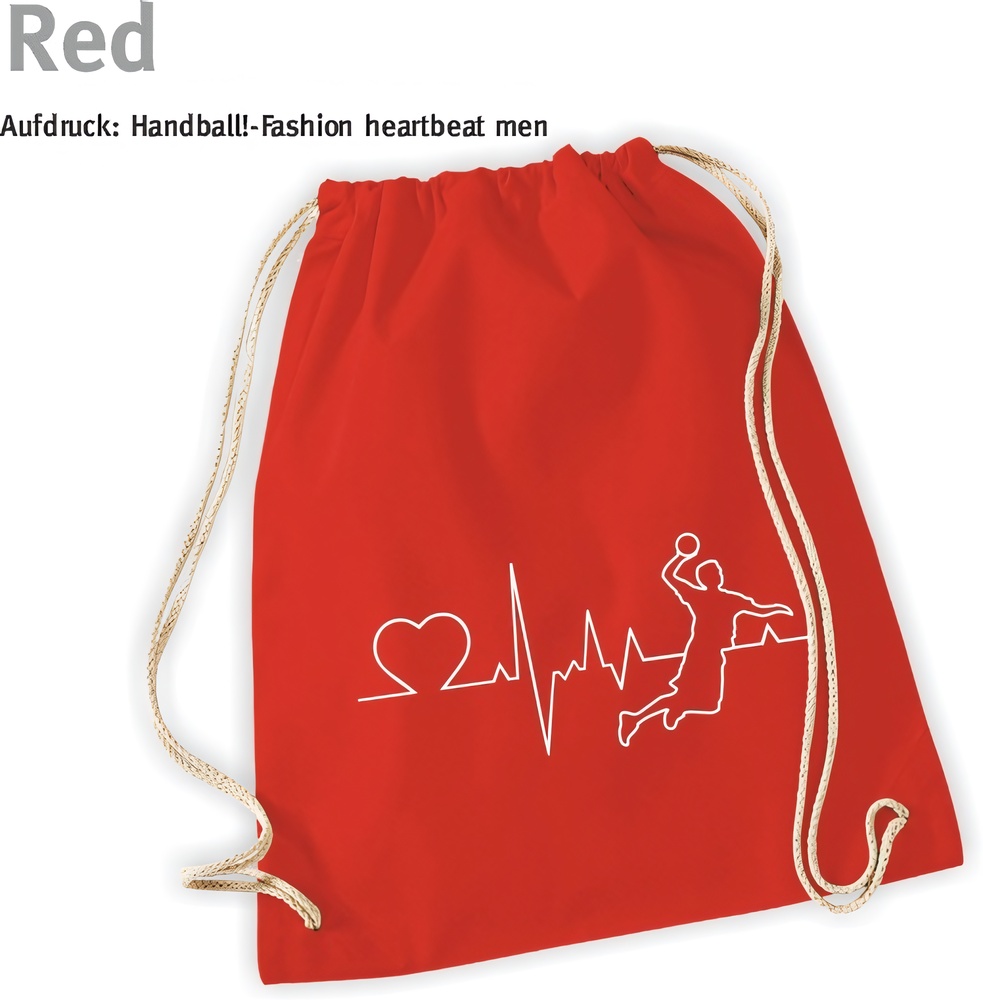 HandballFashionTurnbeutelDrawstringHeartbeatMen60257Red