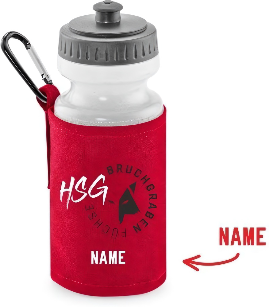HSGBruchgrabenFchseUniversalBasicTrinkflaschemitHalterQD440ClassicRed