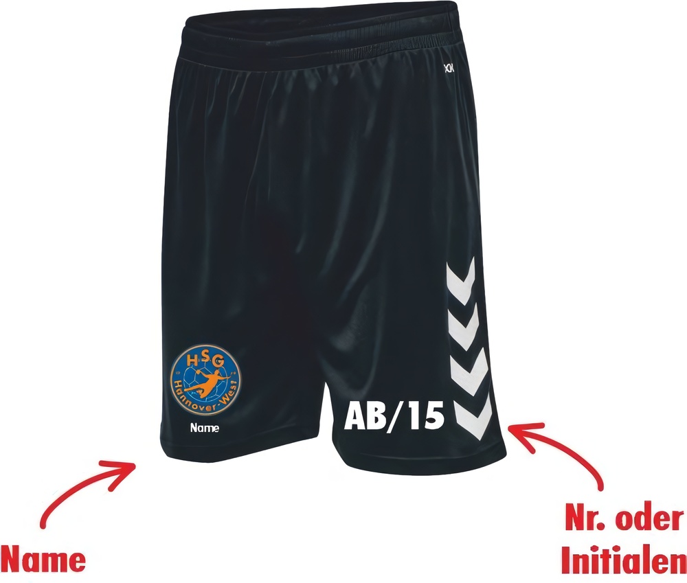 HSGHannover-WestDamenHummelhmlCore20PolyShortsLadymitVereinslogo230831LBlack-XXL