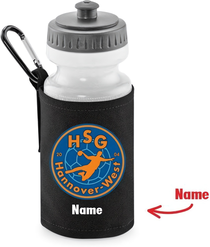 HSGHannover-WestUniversalBasicTrinkflaschemitHalterQD440Black