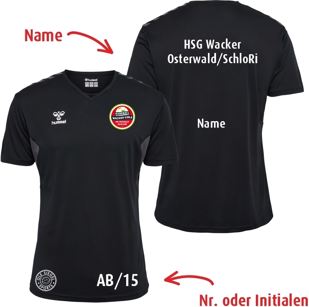HSGWackerOsterwaldSchloRiDamenHummelhmlAuthenticPLJerseySSLady219966Black-XXL