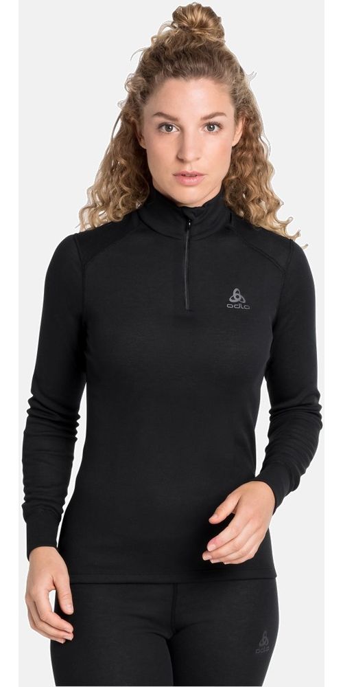 OdloDamenBlTopTurtleNeckLong-SleeveHalfZipActiveW159081Black-L