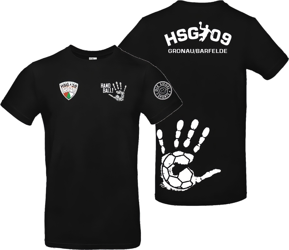HSG09GronauBarfeldeBasicT-ShirtUnisex01942SchwarzWei-XXL