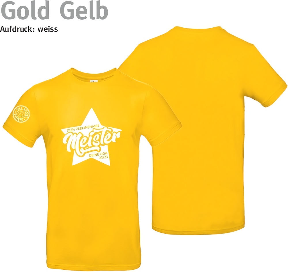 247CollectionT-ShirtMeistershirtSternTU03TGold-XS