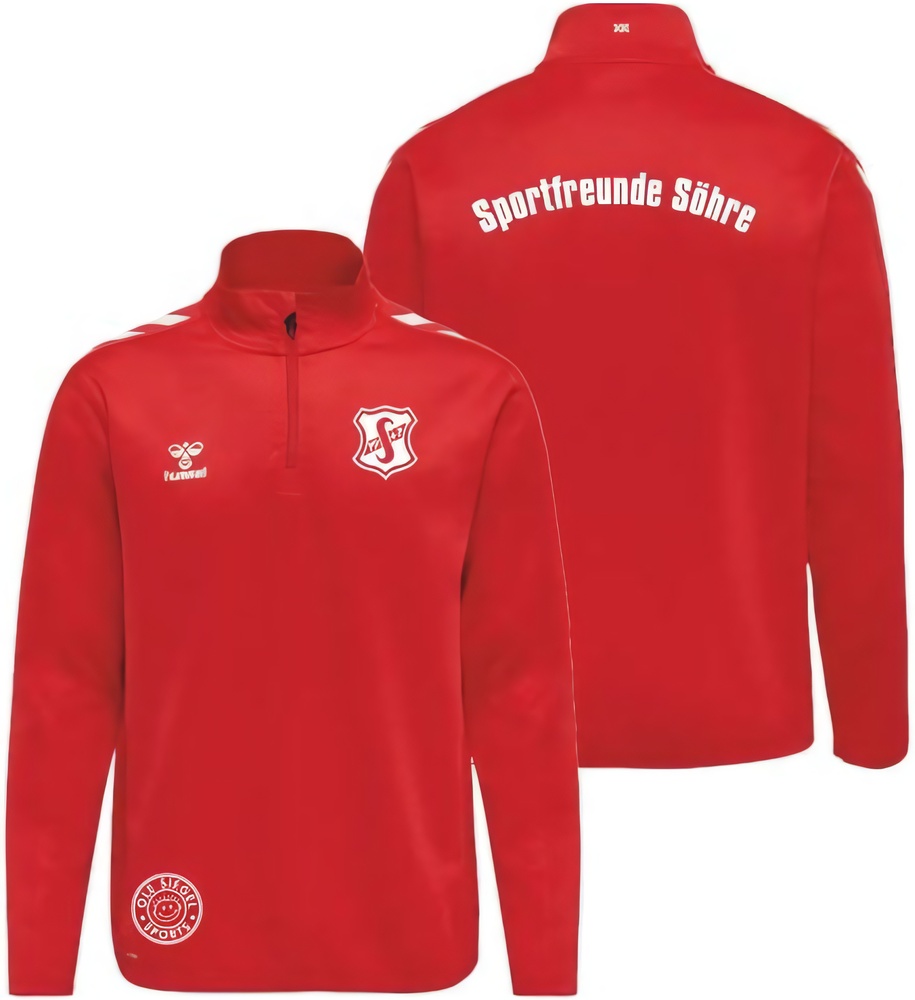 SportfreundeShreKinderHummelhmlCore20PolyHalfZipSweatKids230833TrueRed-116-ca6Jahre