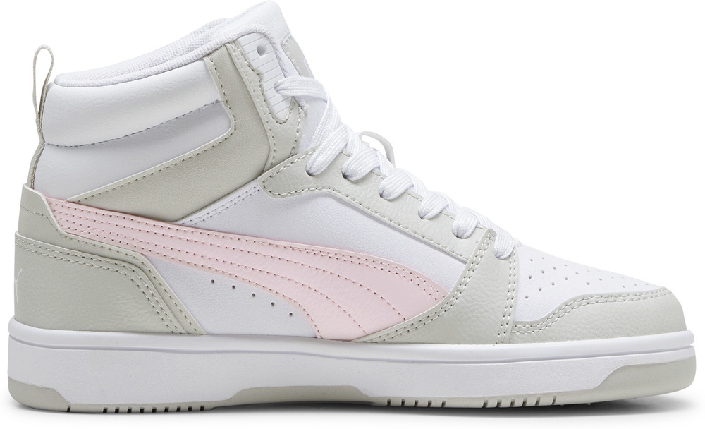 PumaKinderSchuheMidReboundV6MidJr393831PumaWhite-FrostyPink-SedateGray-36