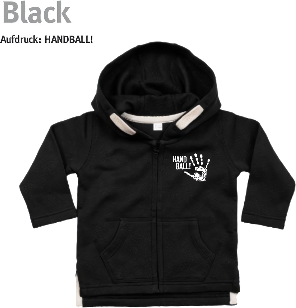 HandballCollectionBabyKinderHoodie-JackeBZ32Black-6-12Monate