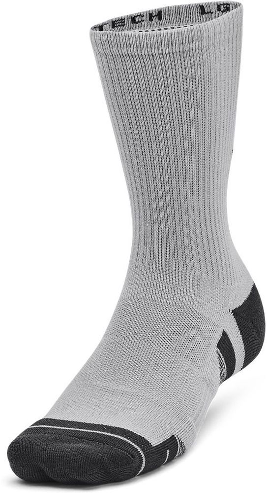 UnderArmourSockenUAPerformanceTech3PkCrewGray-MUSMD