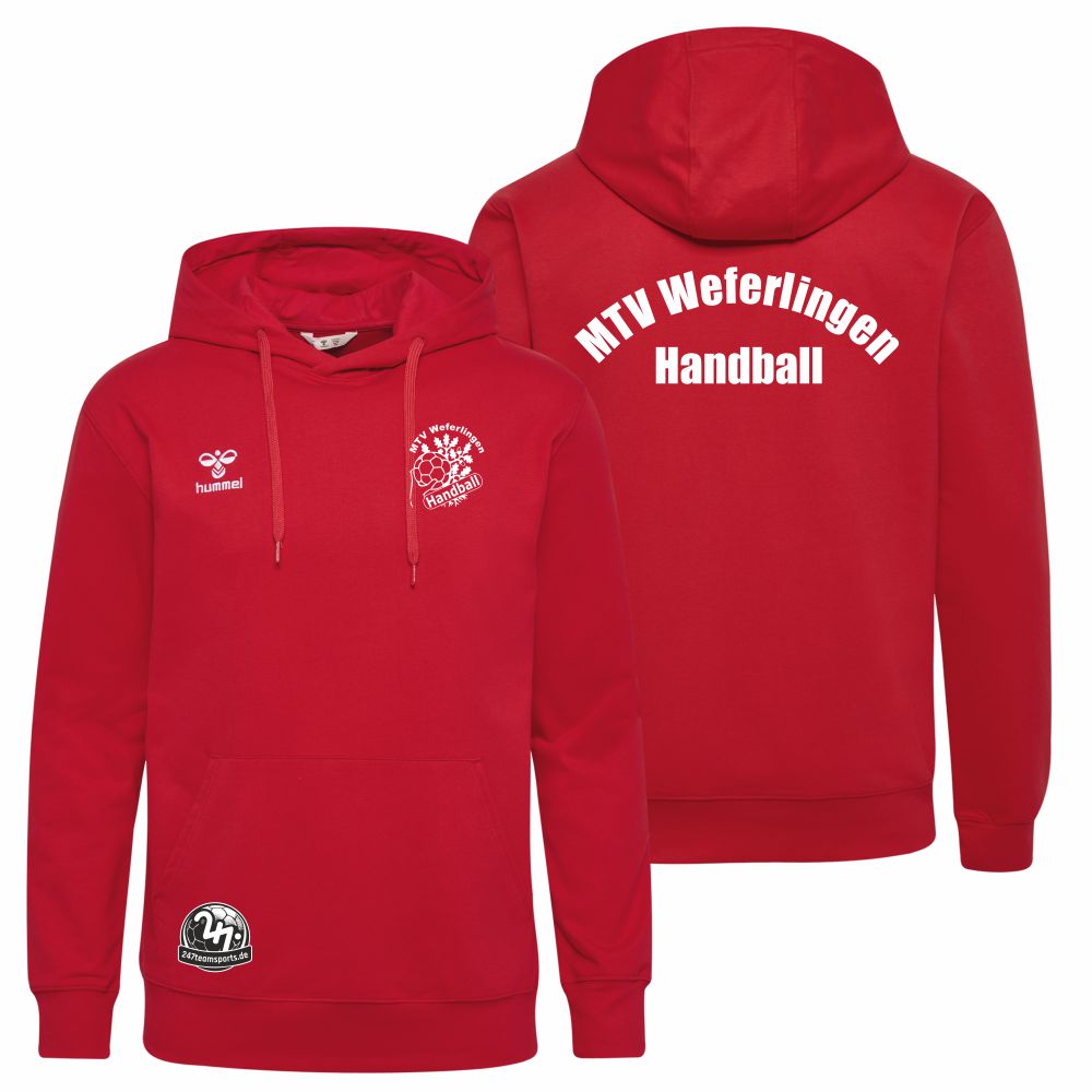 MTVWeferlingenKinderHummelhmlGO20CottonHoodieKids224834TrueRed-140-ca10Jahre