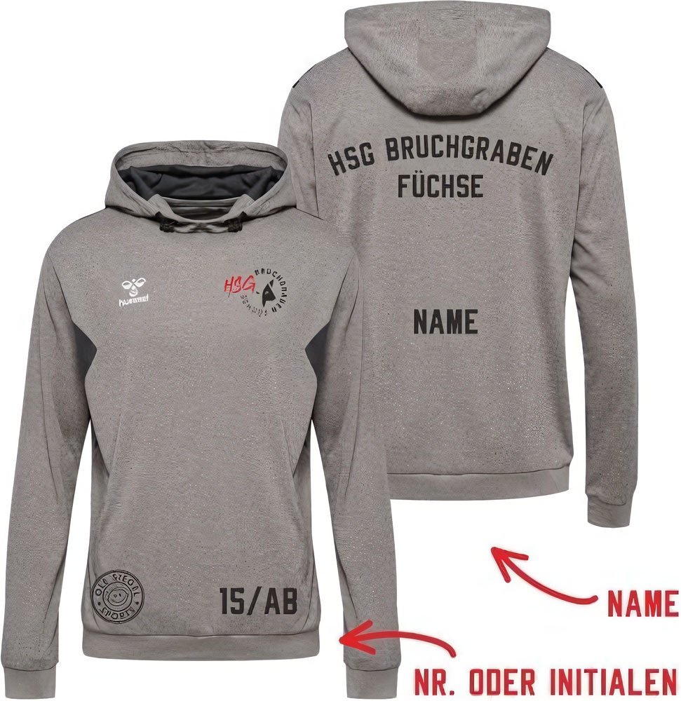 HSGBruchgrabenFchseHummelhmlAuthenticPLHoodieUnisex219976GreyMelange-XXL