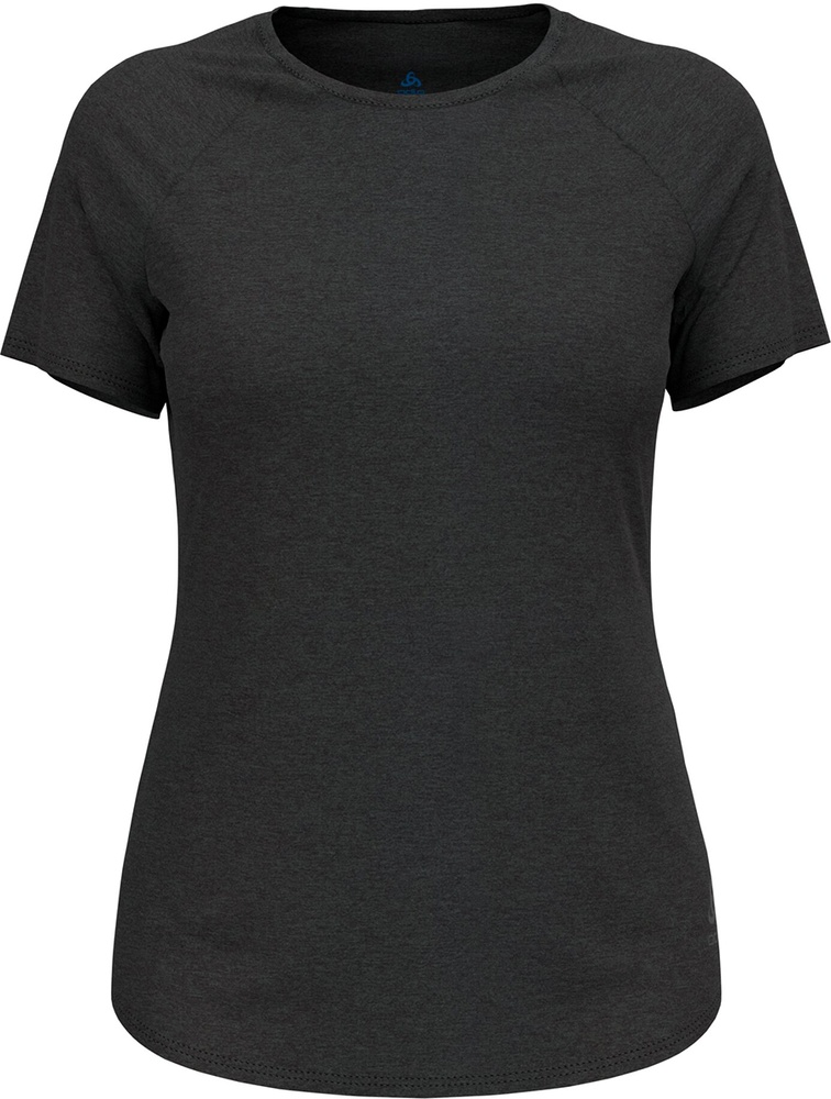 OdloDamenSportshirtCrewNeckShortsleeveActive365BlackMelange-L
