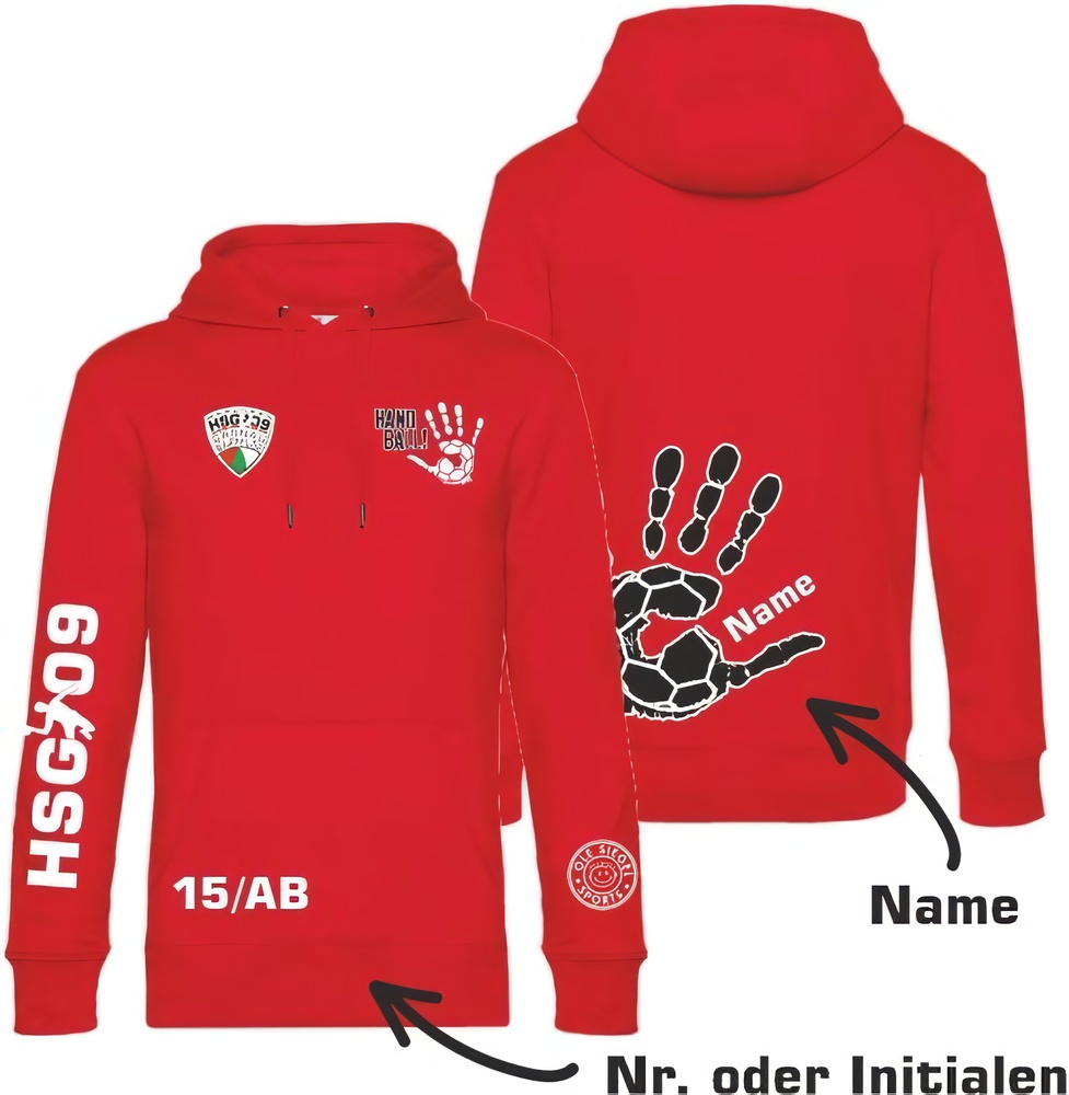 HSG09GronauBarfeldeBasicHoodieUnisex24442RotSchwarz-XXL