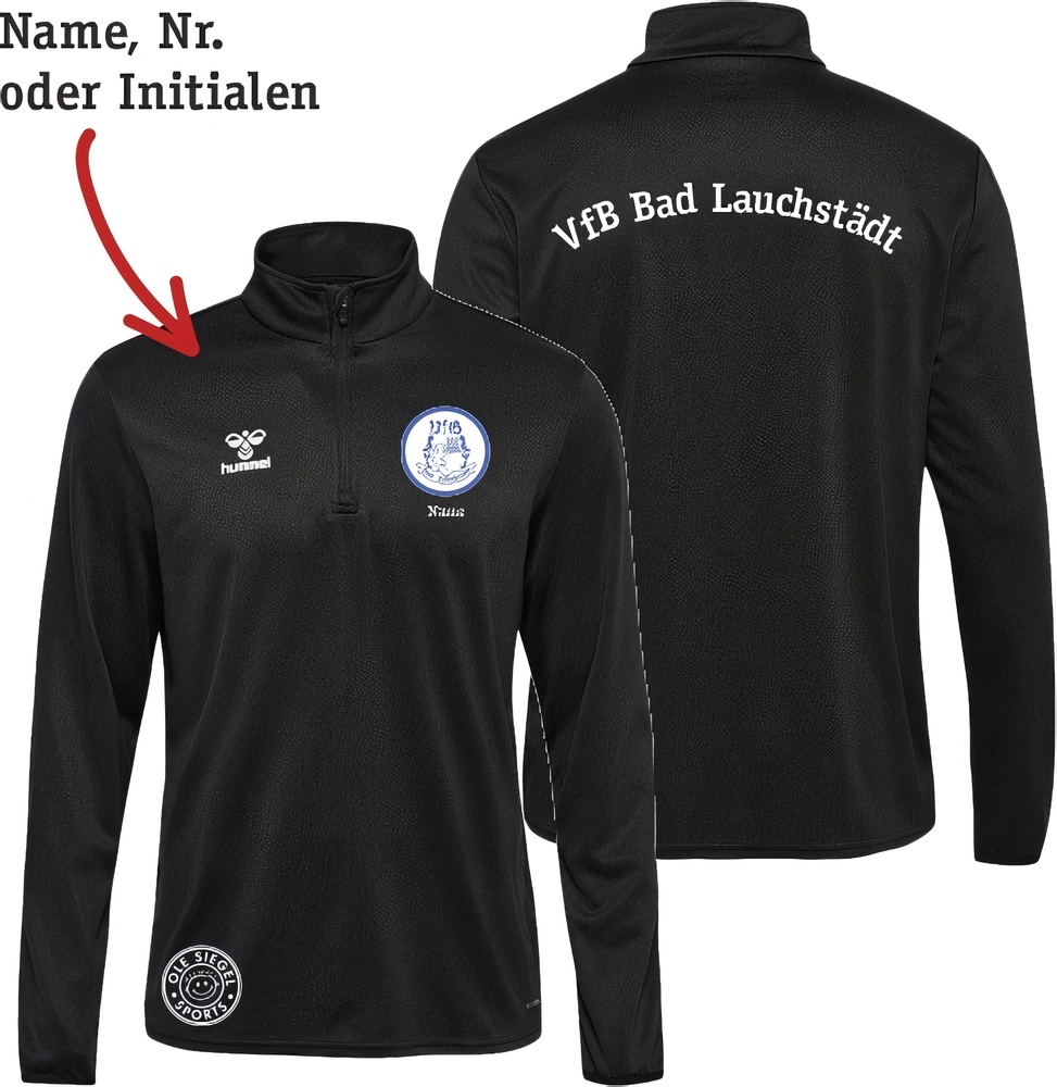VfBBadLauchstdtHummelhmlESSENTIALPolyHalfZipSweatUnisex224545Black-XXL