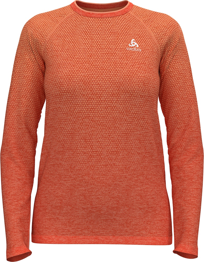 OdloDamenT-ShirtCrewNeckLong-SleeveEssentialSeamless313931LivingCoralMelange-L