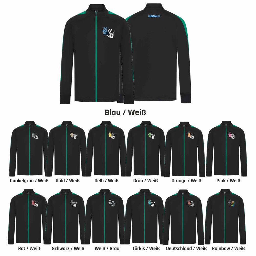 HandballCollectionTrainingsjackeLV871Black-Emerald-XXS