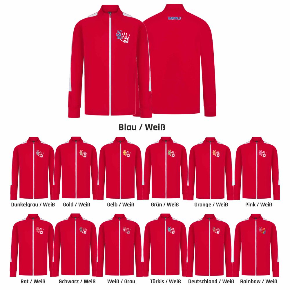 HandballCollectionTrainingsjackeLV871Red-White-XXS