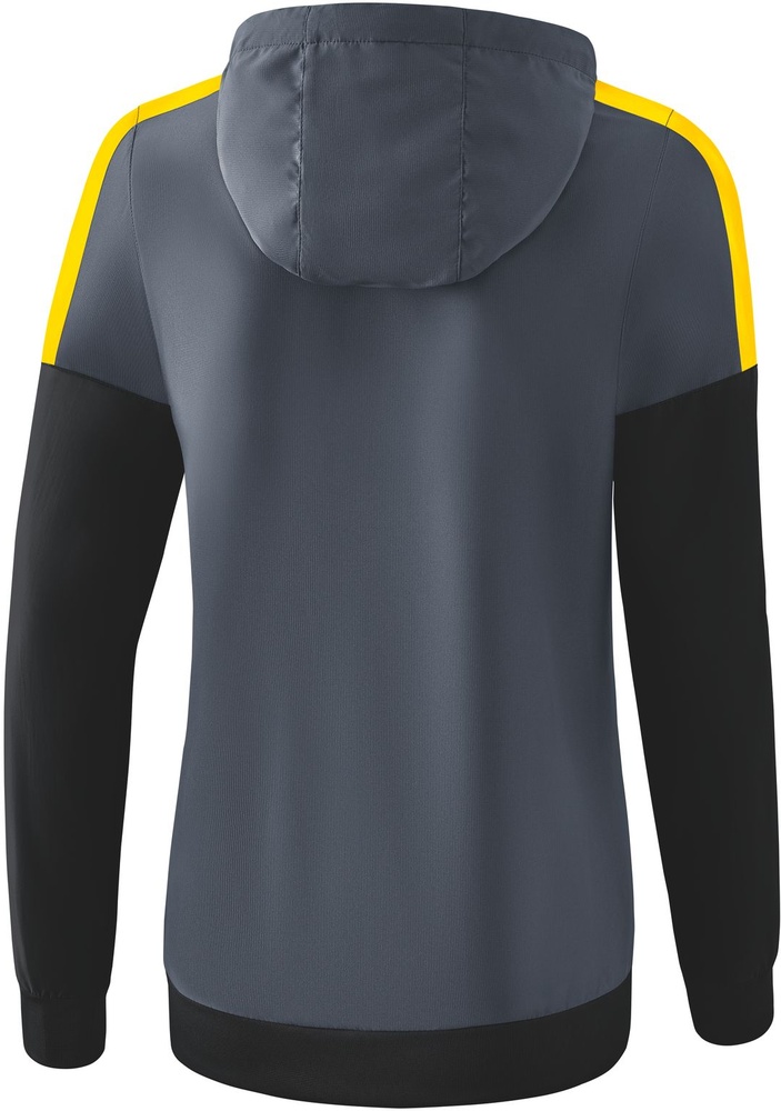 ErimaDamenTrainingsjackeSquadTracktopJackeMitKapuze20-0019SlateGreySchwarzGelb-34XXS