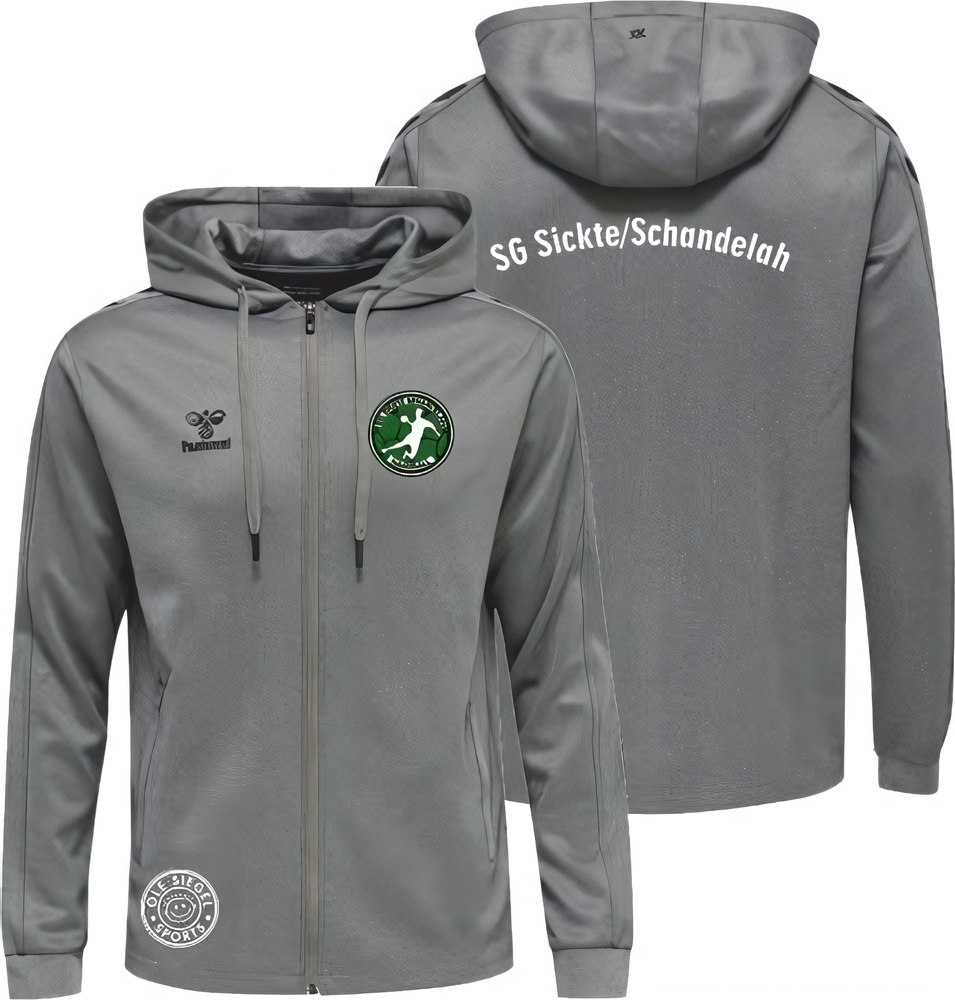 SGSickteSchandelahKinderHummelhmlCore20PolyZipHoodieSweatKids230854GreyMelange-116-ca6Jahre