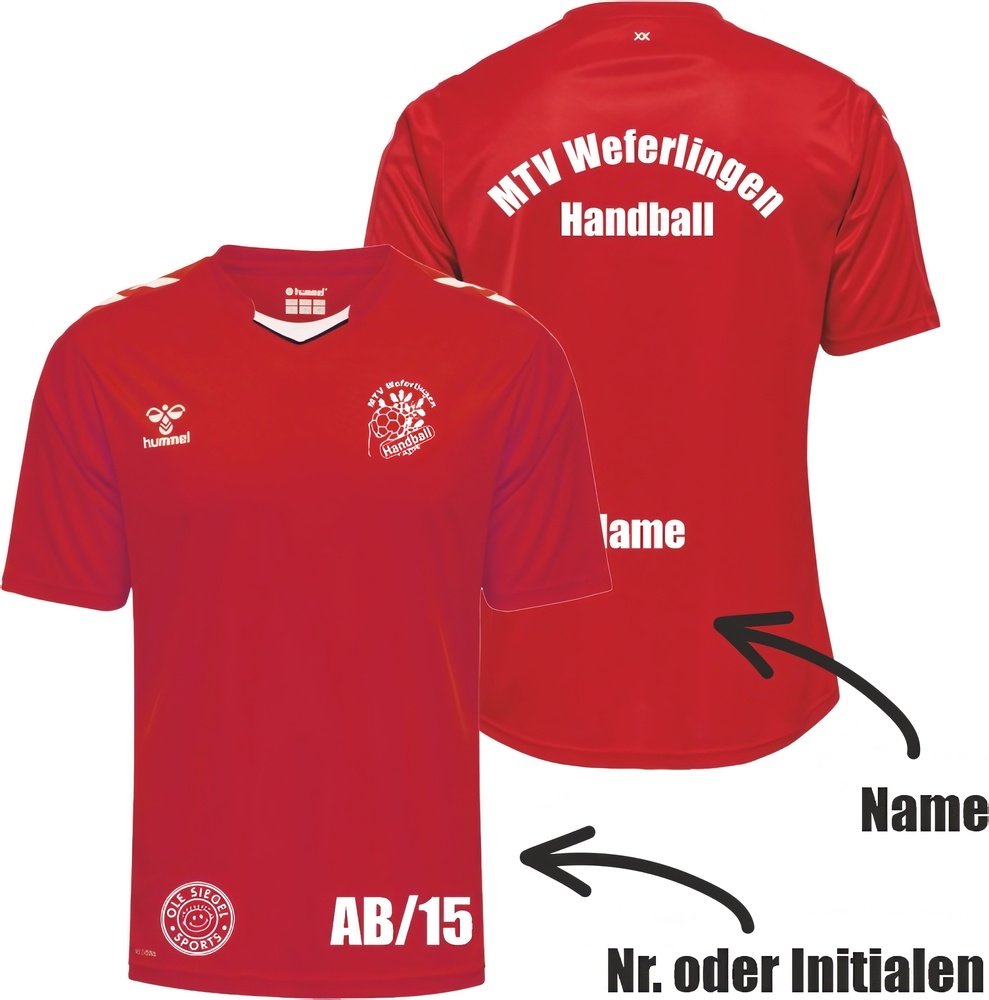 MTVWeferlingenDamenHummelhmlCore20PolyJerseySSLady230828TrueRed-XXL