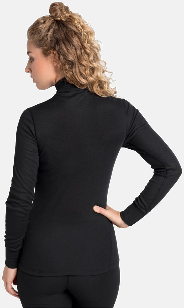 OdloDamenBlTopTurtleNeckLong-SleeveHalfZipActiveW159081Black-L